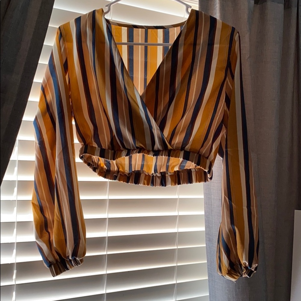 Yellow crop long sleeve